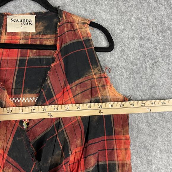 Savannah Jane Duster Vest Womens Small Embroidered Southwestern Grunge Boho NEW - Picture 10 of 15